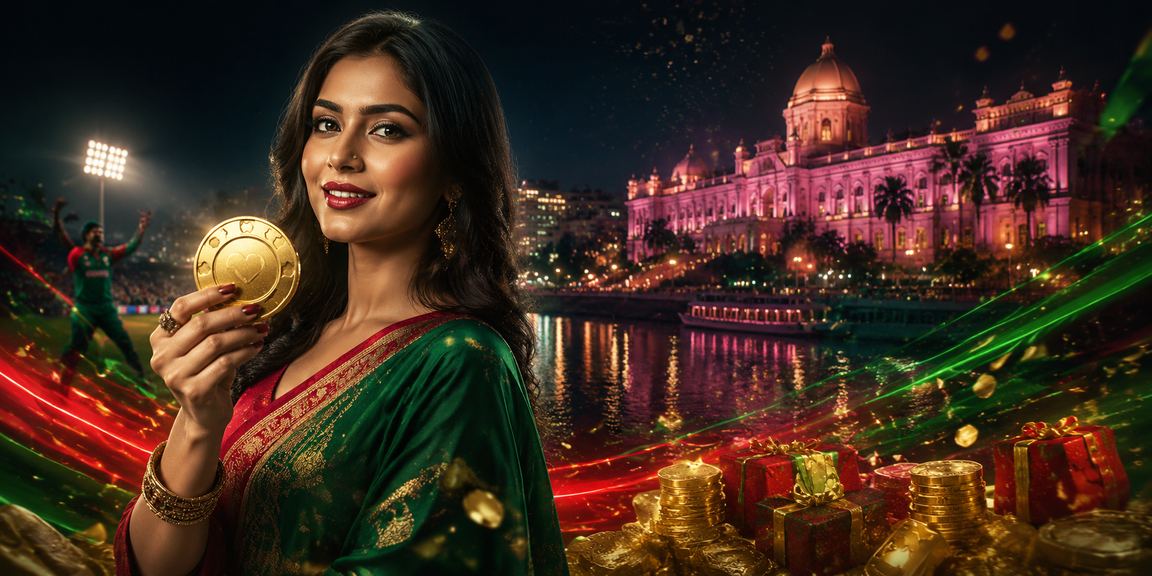 ঢাকায় ক্রিকেট বেটিং উত্তেজনার দৃশ্য — লাল ও সবুজ আলোর মধ্যে খেলোয়াড়